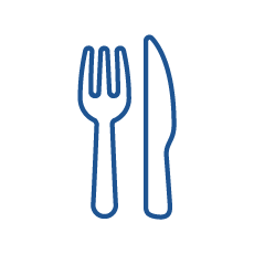 Gesundes und verguenstigtes Essen in der hauseigenen Kantine